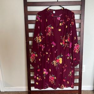 Old navy floral midi dress NWOT